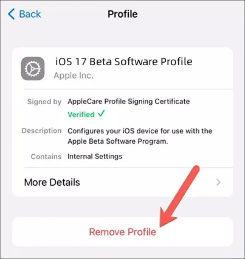 remove ios beta software